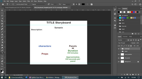 Photoshop Storyboard Template