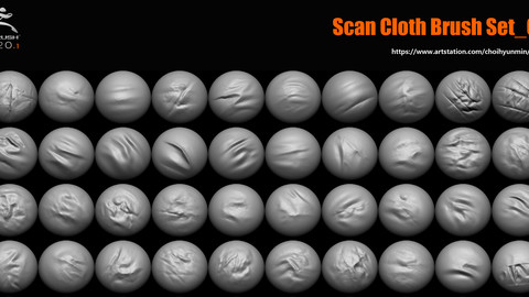 Scan Cloth Brush Set_02 (40 Cloth Brush & 4K Alpha)