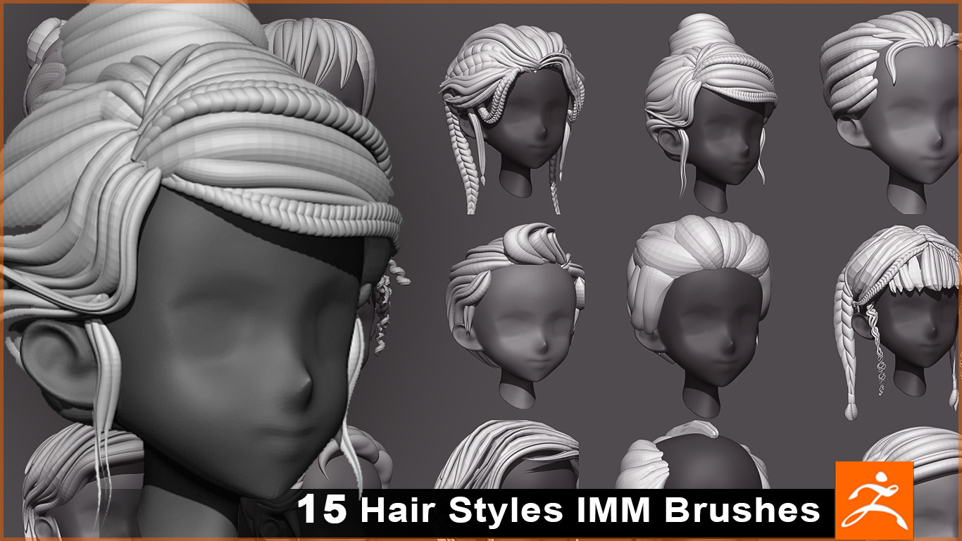 Mohamed Alsadany - ZBrush IMM Stylized Hairstyle Brush