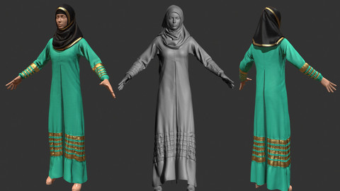Arab costume cloth for game ready