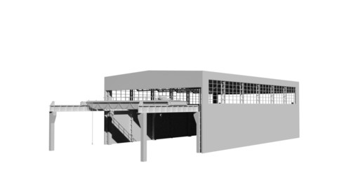 Overhead Crane with Warehouse 01