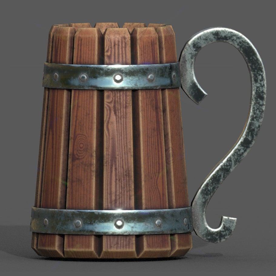 ArtStation - LowPoly Mug for FREE | Game Assets