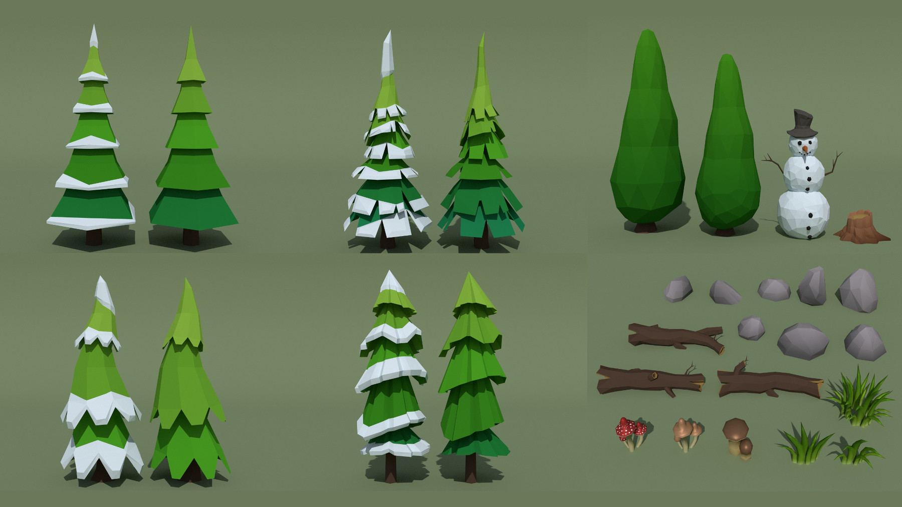 ArtStation - LowPoly Forest Pack | Game Assets