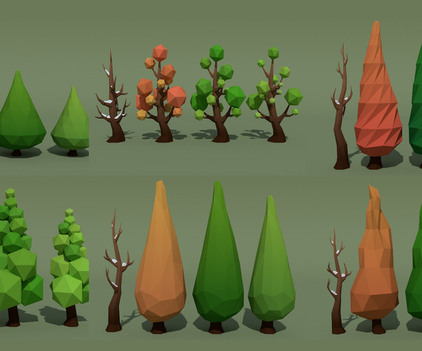 Artstation - Lowpoly Forest Pack 