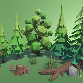 ArtStation - LowPoly Forest Pack | Game Assets