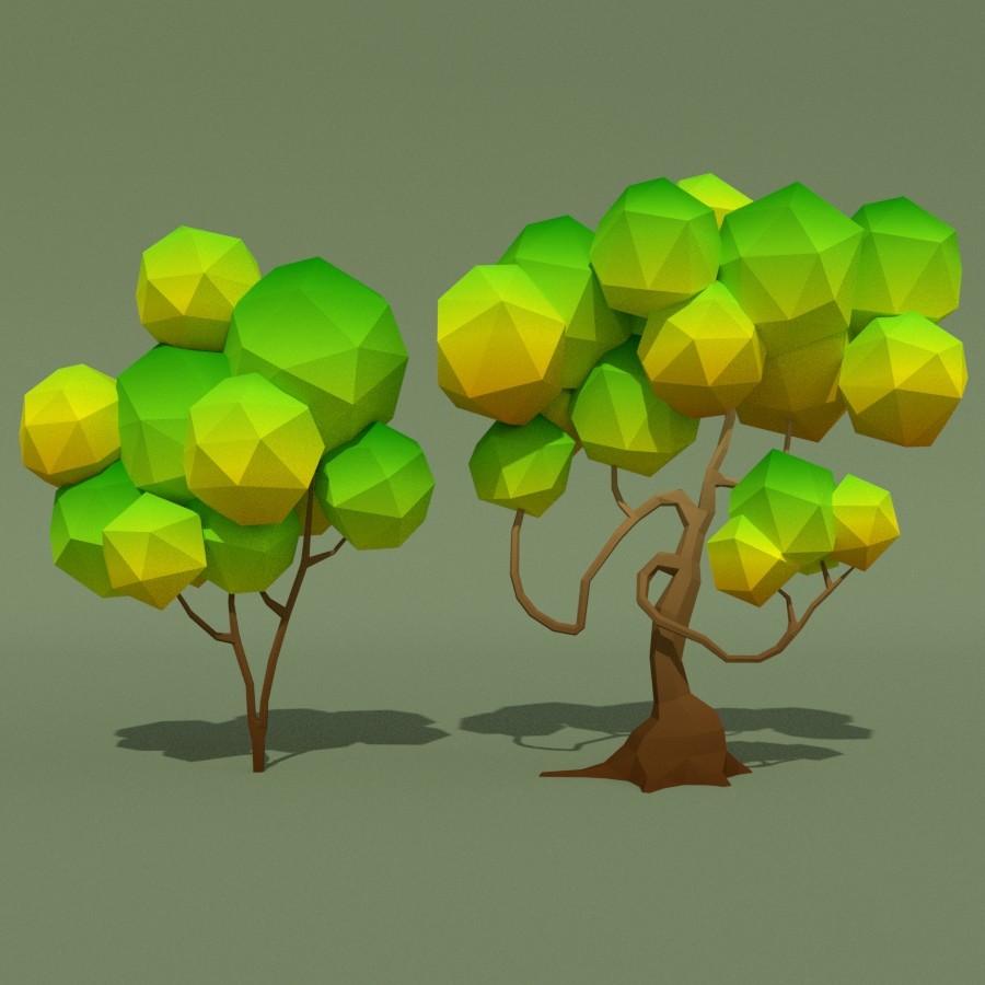 ArtStation - LowPoly Alien Plants Pack | Game Assets