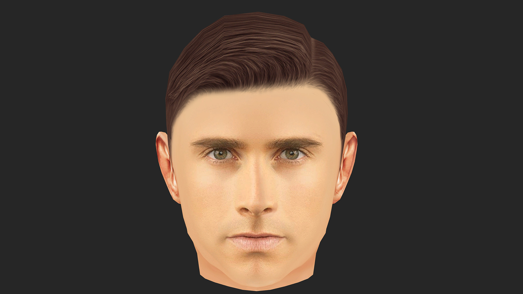 ArtStation - Male hair 4 colors low poly