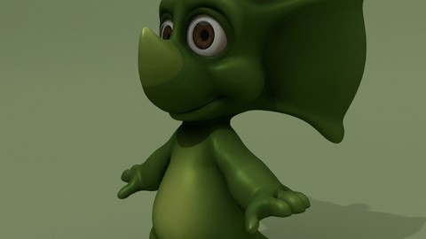 Cartoon Triceratops Kid