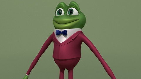 Cartoon Frog in Suit