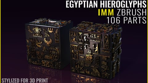 Egyptian Hieroglyphs IMM - Zbrush 2020