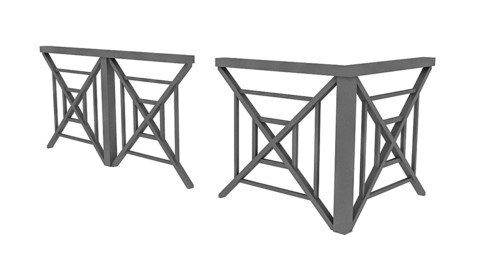 3D black Railing Modular