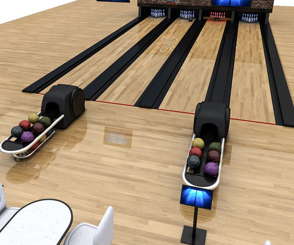 ArtStation - Bowling Alley 3D Model | Resources