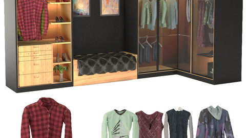 Clothing Pack + Wardrobe +Furniture
