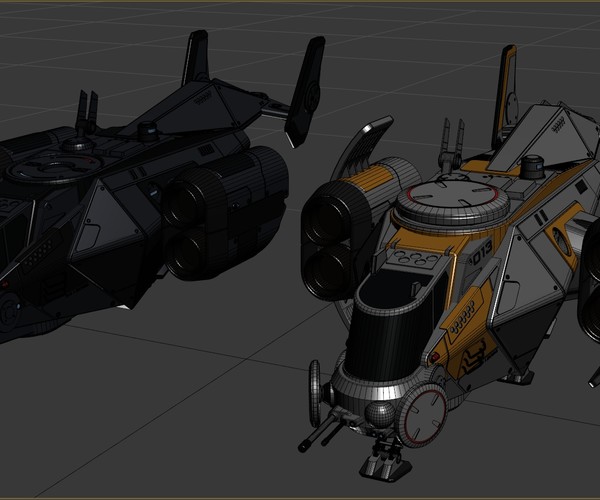 ArtStation - Sci-Fi Ship Bee | Game Assets