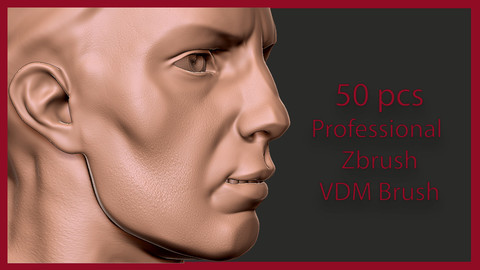 50 Zbrush Skin VDM Brush - Quickly add skin to your 3D Human Characters!