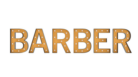 Barber Sign With Bulb