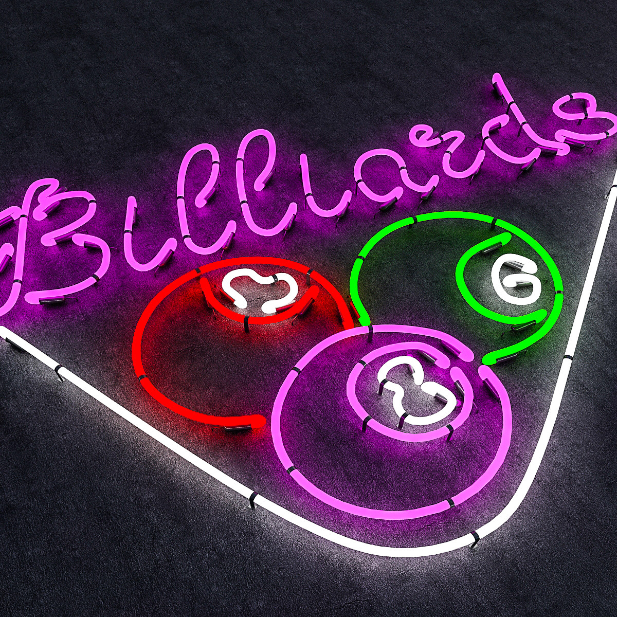 ArtStation - Neon Billiards Sign | Game Assets