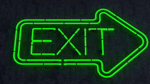Exit Neon Sign