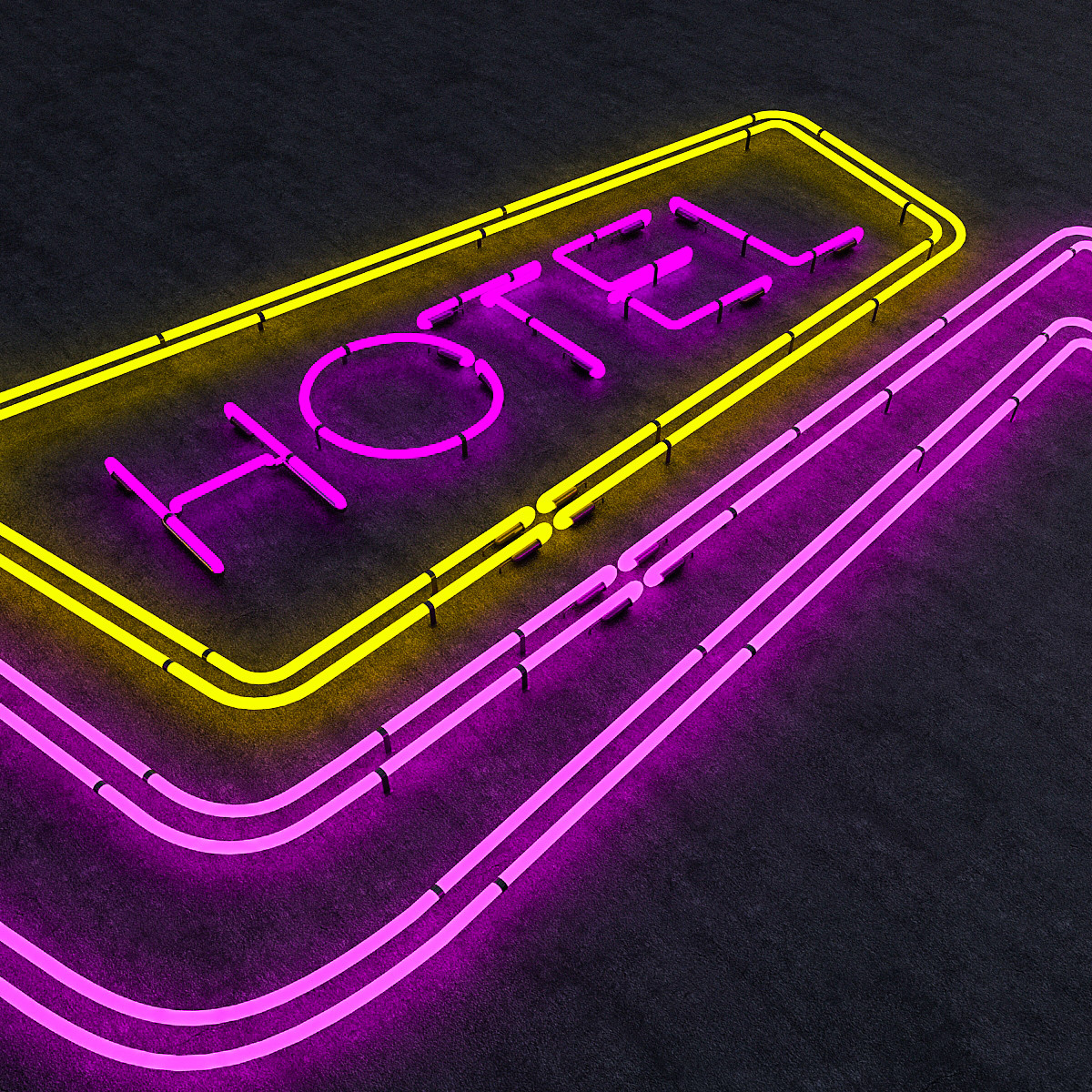 ArtStation - Hotel Neon Sign | Resources