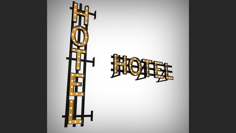 Hotel Bulb Sign