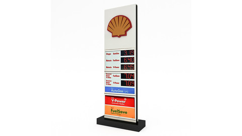 3D Gas Station Sign Model