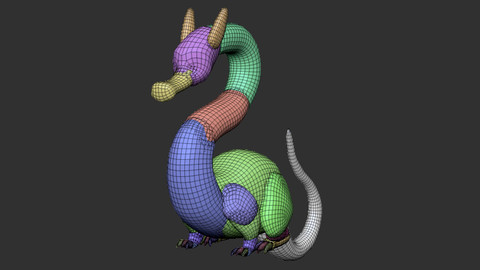 blocking Dragon cartoon