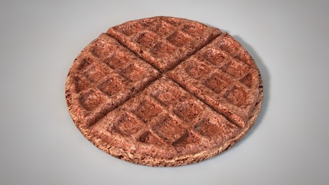 Chocolate waffels 3D Model