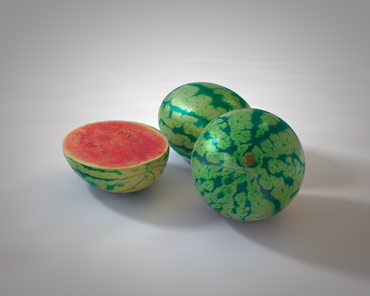 Фрукты 3 д. Watermelon 3d. Broken Watermelon 3d model.