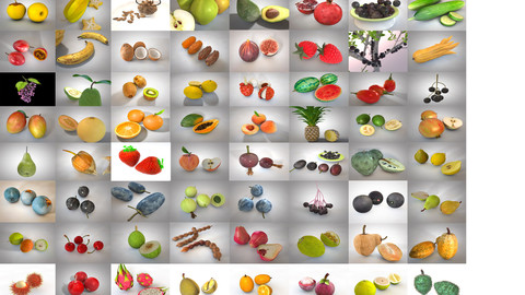 Fruits Collection 3d model