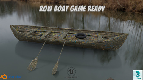 Old Row Boat-Game Ready