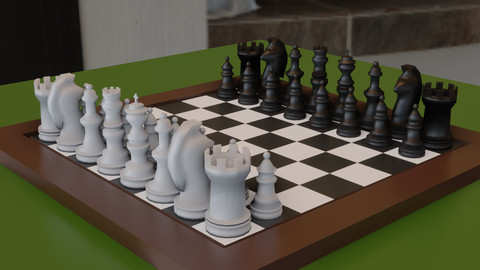 Chessboard Complete w/ Pieces