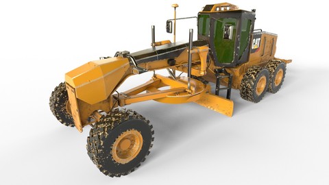 140M motor grader 3D Model