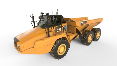 725C2 Three Axle Articulated Truck 3D Model