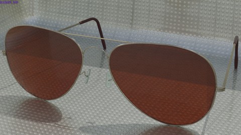 Rayban Aviator glasses | Highpoly 140k tris