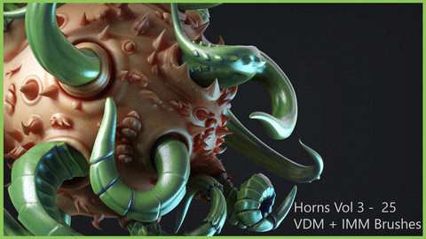 Zbrush - Horns Vol 3 - 25 VDM + IMM Brushes