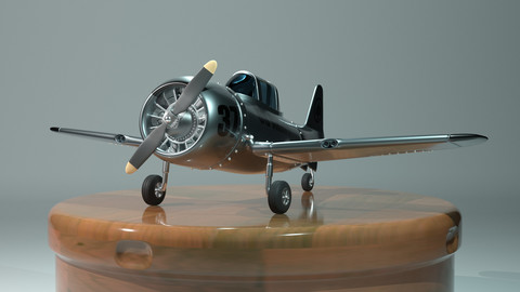 Single-engine plane t-6: full scene 3ds max 2018 in arnold