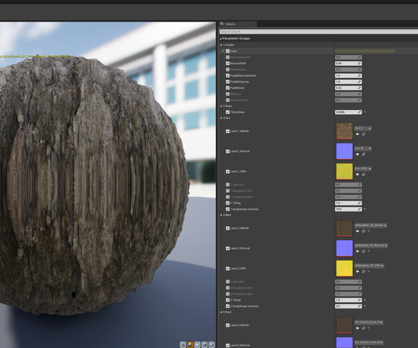 ArtStation - UE4 Landscape Master Material + Vertex Paintable Puddles ...