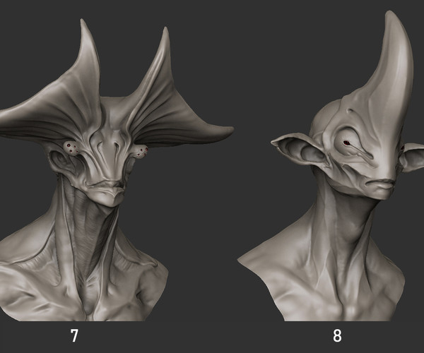 ArtStation - Alien Head Pack Vol 01 | Resources