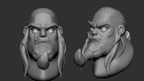 stylized Male head
