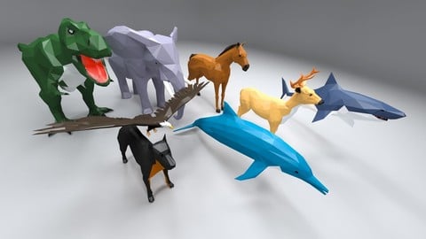 Low poly animal pack