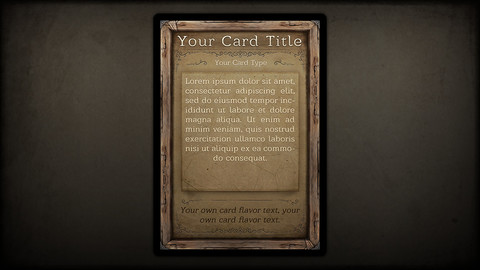 Wooden Fantasy Card Game Template (without illustration)