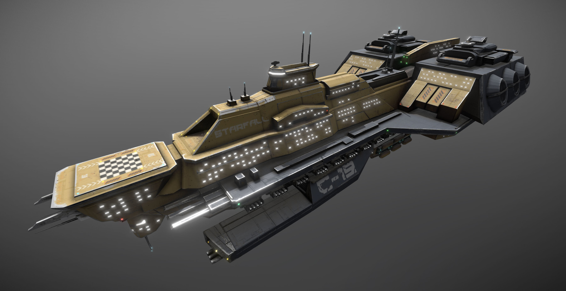 ArtStation - Space Force 1 - Carrier (Starfall) | Game Assets