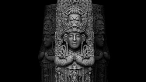 Ancient Mayan Statue 3D print model