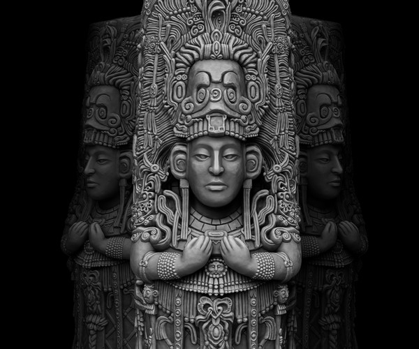 ArtStation - Ancient Mayan Statue 3D print model Game Assets 