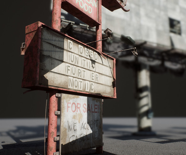ArtStation - Post Apocalyptic Signs - VOL 2 | Game Assets