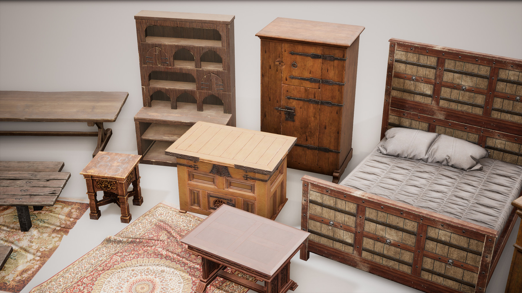 ArtStation Medieval VOL 9 Castle Furniture Game Assets