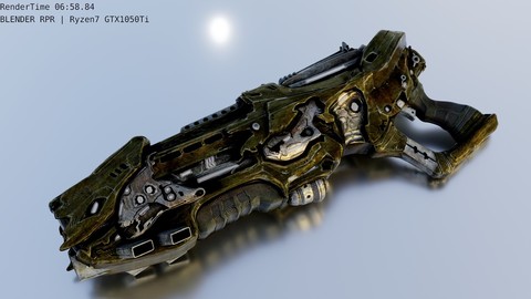 Free alien gun | blend obj max