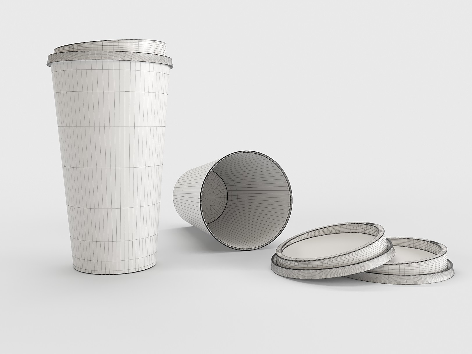 ArtStation - Paper Coffee Cups - PBR Low-poly | Game Assets