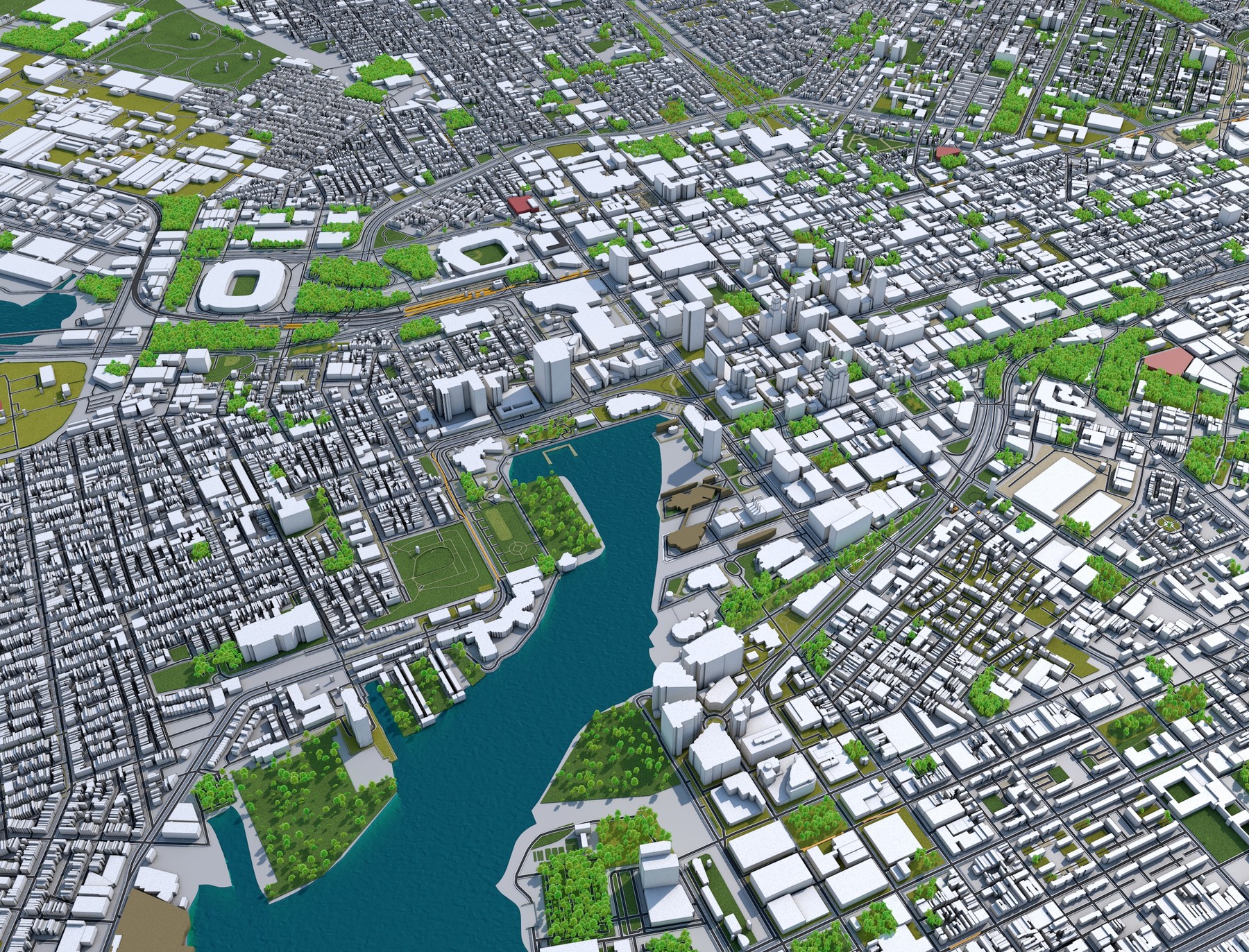 ArtStation Baltimore Maryland City 3D Model Game Assets