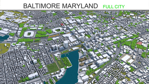 Baltimore Maryland City 3D Model